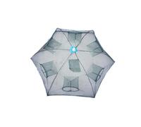 SEWACC Red de Pesca Plegable Automática con Malla para Cebo, Red Portátil de 6 Agujeros para Cangrejo, Langosta, Gamba, Pececillo, Cangrejo de Río, Pesca en Agua Dulce Y Salada, Tamaño M