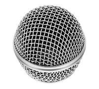 SEWACC Rejilla Metálica Protectora para Micrófono Cabeza de Malla Resistente y Compatible Diseño Elegante y Anti-colisión Reemplazo para Micrófonos Profesionales Color Plateado