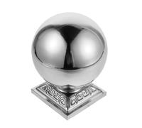 SEWACC Remate Decorativo de Bola Redonda para Barandilla de Escalera Acero Inoxidable 304 Base Cuadrada Tapa de Poste para Interior Resistente Corrosión y Uso en Barandillas de