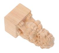 SEWACC Remates de Madera Maciza para Postes de Cortina y Cercas Talla Decorativa Estilo Puente Romano Diseño Tallado Artesanal Tamaño 75X4 CM Color Caqui Accesorios para Decoración