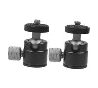 SEWACC Rótula Esférica De Aleación De Aluminio para Trípode, Adaptador De Montaje 1/4, Mini Giratoria 360°, Soporte para Proyector Portátil y Cámara, Estable y Versátil, Paquete De 2 Unidades