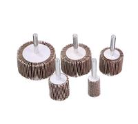 SEWACC Ruedas de Pulido con Mango 10 Piezas Set Abrasivo Corindón P80 y P120 Variadas Tamaños 25x25x6 Mm Herramientas Rotativas para Desbaste Metal Madera Acero Inoxidable Uso Industrial
