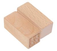 SEWACC Sellos de Madera Cuadrados para Manualidades, 2 Unidades, Diseño Creativo para Bricolaje, Seguros y Ecológicos, Ideales para Álbum de Recortes y Pasteles de Dim Sum, Tamaño