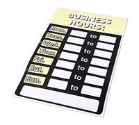 SEWACC Señal De Horario Comercial Señal De Horario De Atención Señal De Horario De Apertura Signo De Hora De Apertura Firmar Señalización Abre La Puerta De Polivinilo Oficina