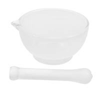SEWACC Set de mortero y cuenco de vidrio con base antideslizante para uso en laboratorio y cocina, función de mezcla, 1 juego
