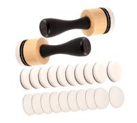 SEWACC Set de Pinceles para Mezclar Tinta Esponjas para Pintar 2 Mangos y 20 Esponjas Redondas Planas y Herramientas para Manualidades DIY para Artistas