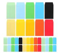 SEWACC Sobres Pequeños sin Estampado de Papel Resistente 9x6 Cm, 50 Unidades Multicolor para Dinero y Embalaje, Sobres Vacíos Económicos para Oficina y Ahorro Color Color Aleatorio
