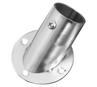 SEWACC Soporte Biselado para Barra de Cortina de Ducha 25 Mm de Acero Inoxidable, Asiento Fijo de Ángulo Alto y Diseño Triangular Compacto para Baño, Soporte de Extremo para Barra