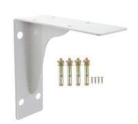 SEWACC Soporte de Estante Metálico Resistente y Duradero con Tornillos Escuadra de Esquina para Baldas Flotantes Compatible para Uso Doméstico y Oficina Instalación Fácil y Práctica