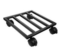 SEWACC Soporte para Plantas Blanco, Base con Rodillo para Maceta de Hierro Negro con Ruedas, Soportes de Flores para Plantas de Interior, Comedor y Exterior