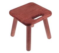 SEWACC Taburete Pequeño de Madera de Caucho con Asas, Portátil y Multifuncional para Cocina, Baño y Dormitorio, Silla de Paso Antideslizante, Banco Ligero y Seguro Color Nogal