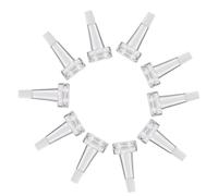 SEWACC Tapas Transparentes y Extracción Sencilla 50 de Plástico 20 Dientes, Uso Duradero para Frascos de Concentrado para Laboratorio y Muestras