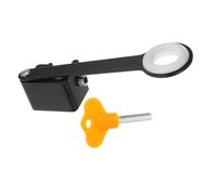 SEWACC Tapón de ventana restrictor de ventana para barra de soporte de ventana Limitador de soporte deslizante restrictor de seguridad de la ventana aleación de aluminio Negro