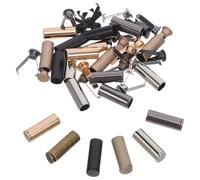 SEWACC Tapones de Extremo para Cordón de Aleación de Zinc 36 Pcs, Cierres Metálicos para Cordones de Sudadera, Pantalones y Sombreros, Tamaño Pequeño 17x6x4 Mm, Colores Surtidos (oro