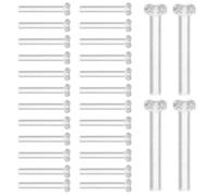 SEWACC Tapones para Pendientes Transparentes 50 Piezas, Cierres de Seguridad 0,75 Mm Interior, Fundas Antialérgicas para Fabricación de Pendientes y Accesorios de Joyería DIY