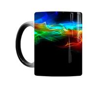 SEWACC Taza de Café Térmica de Cerámica Tamaño Mediano Taza Novedosa Que Cambia de Color Calor Diseño Fútbol Americano para Hogar Oficina y Uso Diario