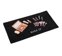 SEWACC Tela Tapete de Maquillaje Negro 81x41cm para Tocador | Resistente al Agua, Superficie Estable, Mesa de Maquillaje y Banco de Trabajo Fácil de Limpiar
