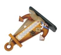 SEWACC Termómetro de Mesa Decoración Mediterránea para Interiores Figura de Ancla Náutica Vintage Material Mdf Resistente y Diseño Compacto para Jardín o Bar