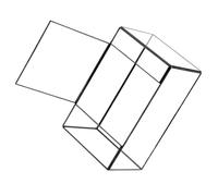 SEWACC Terrario de Vidrio Geométrico Pequeño para Micro Paisaje Soporte Ecológico para Musgo Estuche Transparente para Decoración de Mesa Salón Maceta DIY para Plantas Suculentas