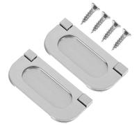 SEWACC Tiradores Ocultos para Armarios de Cocina 2 Juegos de Manijas de Aleación de Zinc Diseño Moderno y Sencillo Tamaño Grande 35X75 CM Tornillos Incluidos Ideales para Cajones