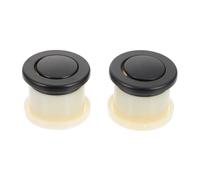 SEWACC Tiradores Retráctiles para Muebles 2 Unidades Pomos Empotrados de Resorte para Puertas y Cajones Aleación de Zinc y Plástico Color Negro para Armarios y Roperos Interiores