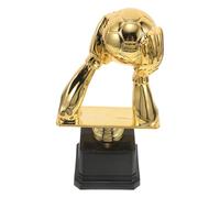 SEWACC Trofeo de Guantes de Portero de Fútbol Dorado de Plástico Diseño Único para Adultos, Brillo Duradero y Valor Motivacional para Celebrar Temporadas Memorables