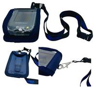 SEWAS Diabetic Care - Bolso bandolera para medidor Freestyle Libre 1, 2 y 3 (con clip para cinturón y ventana de visión, incluye cordón), color azul oscuro