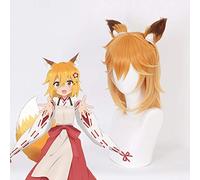 Sewayaki Kitsune no Senko-san Senko Cosplay Disfraz Peluca Horquilla Oreja Accesorios Lolita Gradient With Ear KUQX2