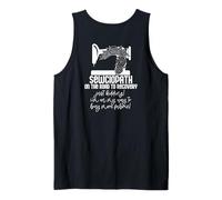 SEWCIOPATH Camino a recuperación Máquina de Coser Meme EN LA Parte Trasera Camiseta sin Mangas