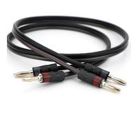Sewell Silverback - Cable de altavoz de 12 AWG con conectores Silverback Pro Banana, 15 pies, clasificación CL3, cobre libre de oxígeno, alto número de hebras, terminado