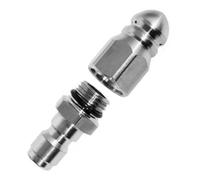 Sewer Jetter Nozzle 1/4 Inch Stainless Steel Drain Cleaning Tool | Durable Stainless Steel Nozzle Clears Blockages In Pipes, Gutters, And Drains. Fits Standard 1/4 Inch Pressure Washer Connect