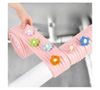 Sewer Pipe Cover and Sound Insulation Kit - Espuma para tuberías de gas y agua, decoración y protección de balcones de baño (beige blanco, 5 metros)