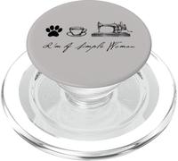 Sewer Sewing Quilter I'm a Simple Woman Dog Coffee Sewing PopSockets PopGrip para MagSafe