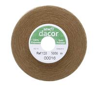Sewfil dacor 120 - Cono de hilo de coser poliéster de 5.000 metros 0016 - Oro viejo