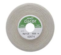 sewfil dacor 120 - Cono de Hilo de Coser poliéster de 5.000 Metros 0574 - Blanco Lino