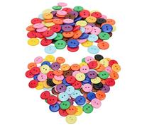 Sewing Buttons 2 Holes Round Resin Buttons NonFading MultiColored Durable Clothing Accessories for DIY Crafts Household 200pcs (24L=15,0 MM)
