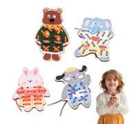 Sewing Cards Kids, Learn to Sew Threading Board, 12-Piece Shoe Tie Practice Set with Colorful Design, Fine Motor Skill Toy, Kids Sewing Cards with Educational Activity Quiet Time Road Trip Toy for Kid