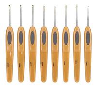 Sewing Crochet Hook Kit Ergonomic Soft Grip Handle 8 Size Knitting Needles For Sweater Making Yarn Crafting Durable High Density Material 13.8cm Length