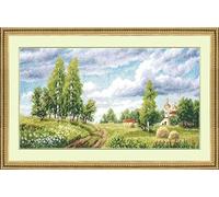 Sewing Cross-Stitch Kit Field. Seasons