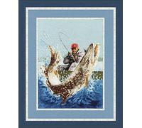 Sewing Cross-Stitch Kit Fishing Happiness. Sketches