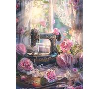 Sewing Machine 5000 Piece Jigsaw Puzzles for Adults, Colourful, Challenging & Brainteasing Adult Puzzles 5000 Pieces Rose, Fun jigsaws for The Whole Family 61x41 Inch