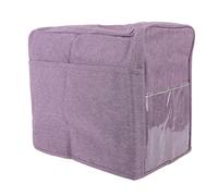 Sewing Machine Dust Cover Protective 3 Layer Foldable Polyester Sewing Machine Cover with Multifunctional Pockets for Standard Sewing Machines Size 17 x 7.5 x 13in (Purple)