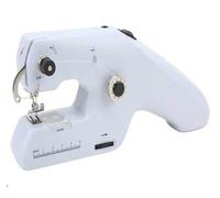 Sewing Machine Household Mini Handheld Portable Electric Two Wire Pink White(WHITE)