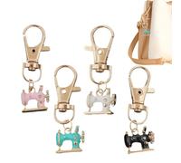 Sewing Machine Keychain, Vintage Metal Keyring, Fashion Pendant Accessory, 4 Piece Stylish Design, Lightweight Trendy Charm, Perfect for Handbags Backpack Youth Women Boys Girls Family Friends Teens
