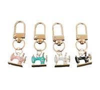 Sewing Machine Keychain, Vintage Metal Keyring, Fashion Pendant Accessory, 4 Piece Stylish Design, Lightweight Trendy Charm, Perfect for Handbags Backpack Youth Women Boys Girls Family Friends Teens