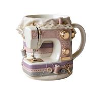 Sewing Machine Mug Cup - Ceramic Coffee Dinnerware, 330ml with Cute Design, Portable Cup with Easy Hold, Tea Mug for Kitchen Home Desk, Coffee Cups for Indoor Outdoor Table