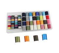 Sewing Machine Thread, 32 Top 28 Bottom Load Spools, Premium Yarn, Hand Knitting Thread for Quilting, Embroidery, Smooth Stitching, Fabric Compatibility, 10,24 x 4,92 x 1,18 pulgadas
