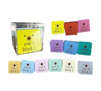 Sewing Row Markers - Quilt Paper Cardstock with Holes, Precision Alignment Aid, Acrylic Storage Box | Quilting Craft Organizer, Multi-Purpose Notion Tool, Durablle Pattern Guide