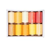 Sewing Thread 10 Colors Polyester | 1000 Yards Each for Quilting/Embroidery/Hand Sewing | Strong & Colorfast DIY Sewing Supplies for Machines & Crafts