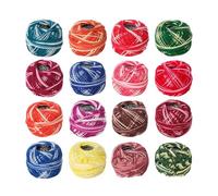 Sewing Thread for Quilting - Colorful Embroidery Yarn Set for Sewing Machines, Stitching Threads | 16 Roll Decorative Thread for Quilters, Bright Multicolor Spools for Needlework and Crafts